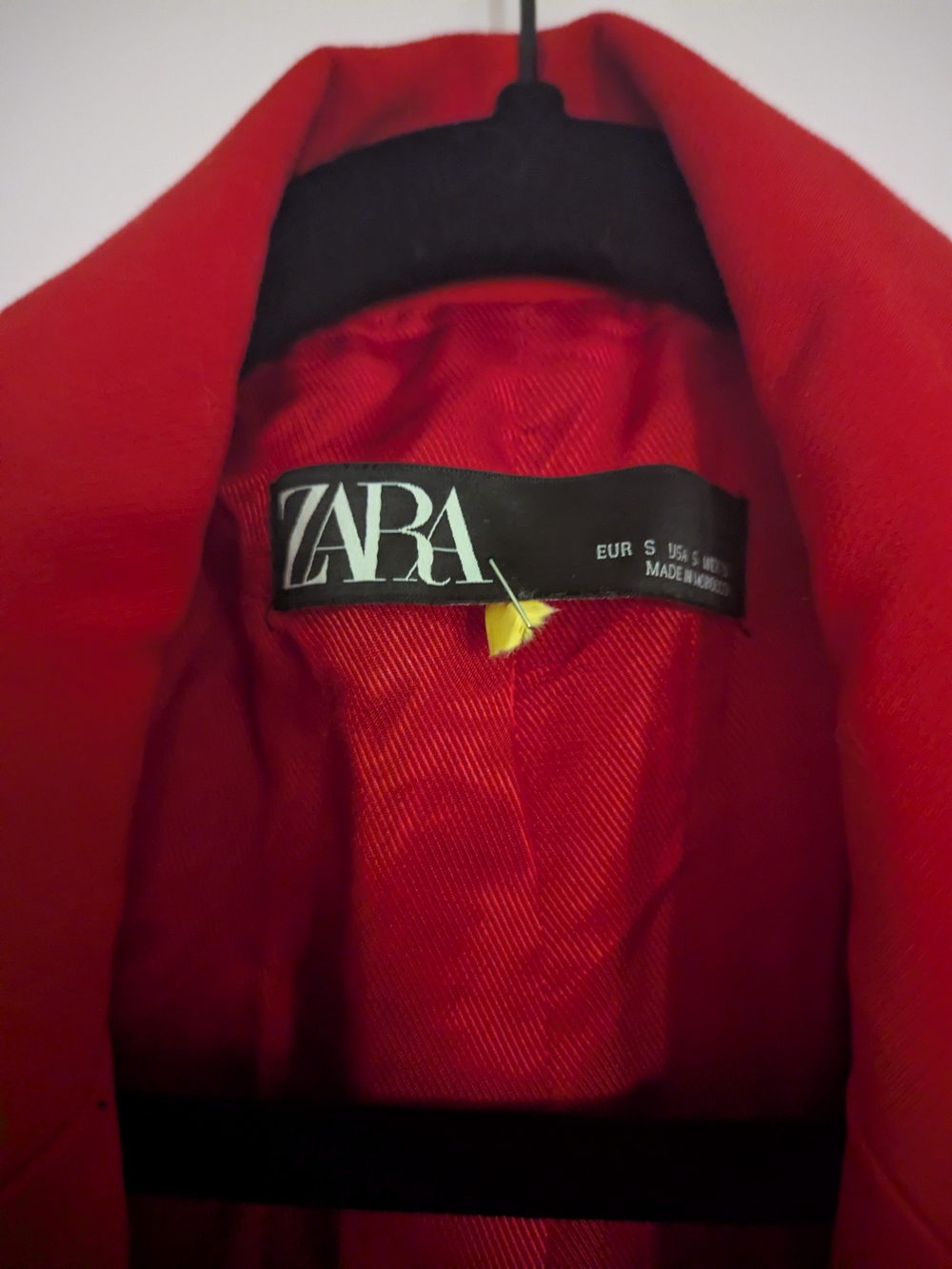 Zara Red Double-Button Oversized Blazer - Picture 6 of 8